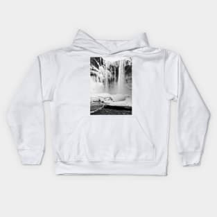 Frozen Waterfall, Iceland Kids Hoodie